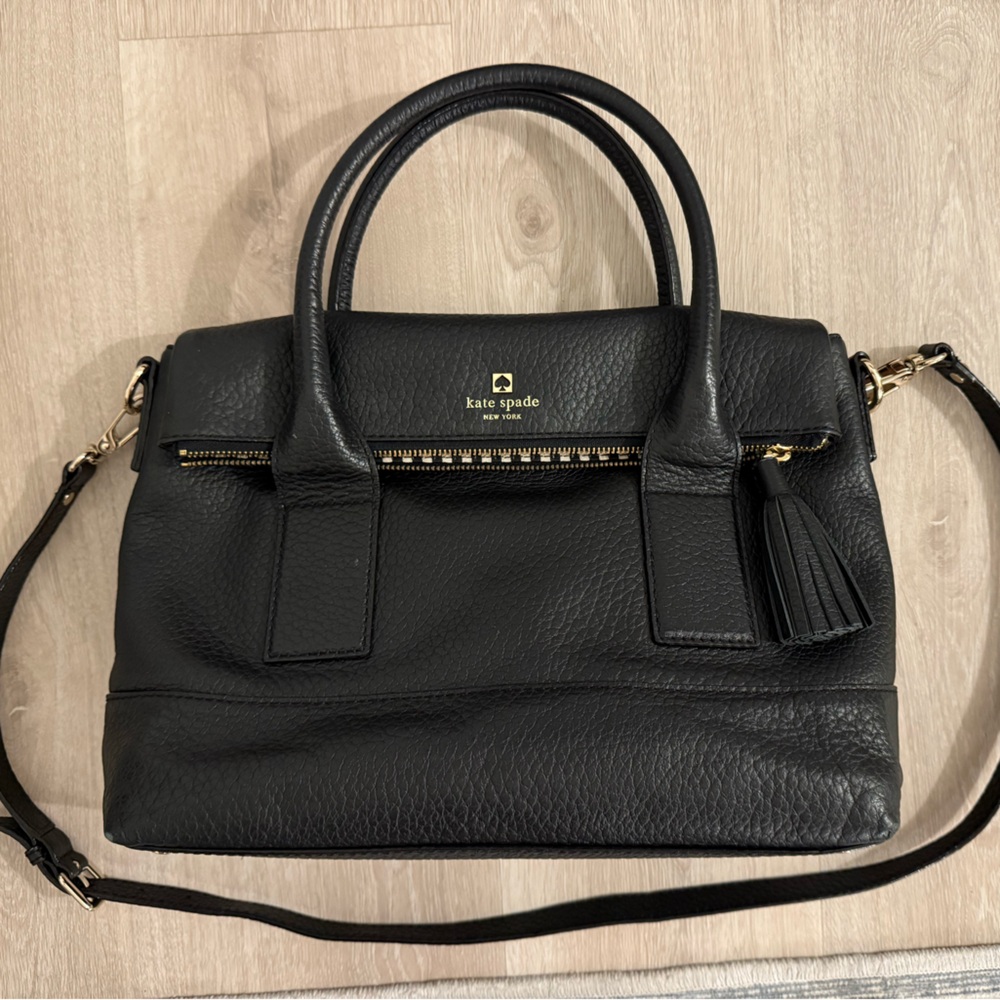Kate Spade Black Satchel Tote Work Purse